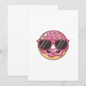 Invitation Cool Donut with Sunglasses (Devant / Derrière)
