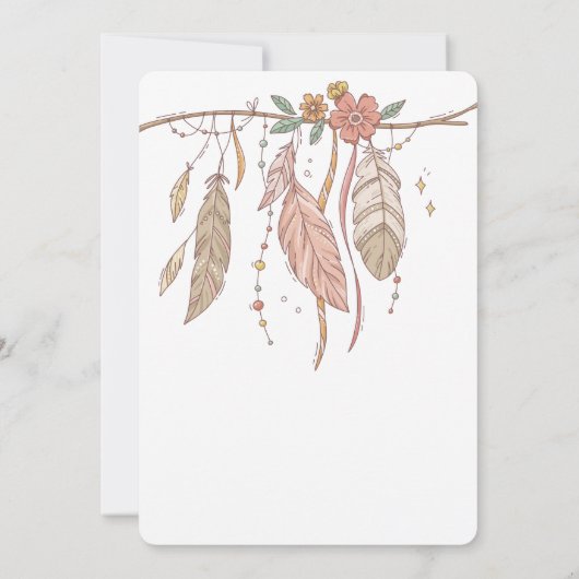 Invitation Cool Dreamcatcher Anniversaire Boho (Dos)