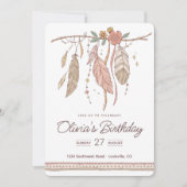 Invitation Cool Dreamcatcher Anniversaire Boho (Devant)