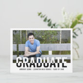 Invitation Cool Duotone ÉDITABLE COULEUR Graduation Invitatio (Debout devant)