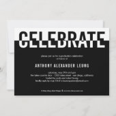 Invitation Cool Duotone ÉDITABLE COULEUR Graduation Invitatio (Dos)