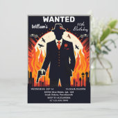 Invitation Cool Enfants adultes 90s garçon Retro Mafia 10e an (Debout devant)