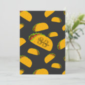Invitation Cool et amusant yummy taco motif Monogram Invitati (Debout devant)