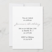 Invitation Cool et fun pizza tranches motif Monogram blanc (Dos)