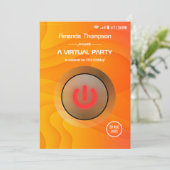 Invitation Cool été fête virtuelle d'anniversaire (Debout devant)