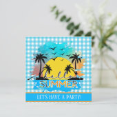 Invitation cool Fête des amoureux d'été (Debout devant)