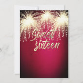 Invitation Cool feu d'artifice Masquerade charmant glittery o (Dos)