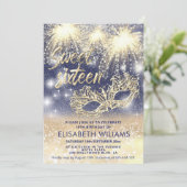 Invitation Cool feu d'artifice Masquerade charmant glittery o (Debout devant)