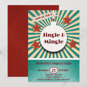 Invitation Cool fun retro jingle & mêler fête de vacances (Devant / Derrière)