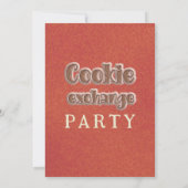 Invitation Cool fun retro santa hat échange de biscuit (Dos)