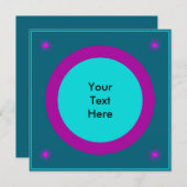 Invitation Cool & Funky Mid Century Carré moderne (Devant / Derrière)