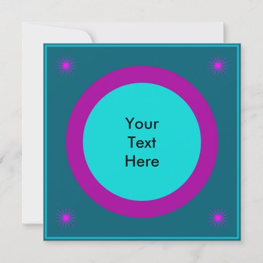 Invitation Cool & Funky Mid Century Carré moderne (Devant)