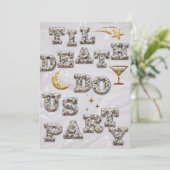 Invitation Cool Girl Glam Parties scintillant Metallic Disco  (Debout devant)