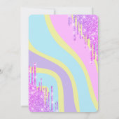 Invitation Cool Glitter Drips Groovy 10e Anniversaire (Dos)