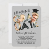 Invitation Cool Graduate Cutout Moderne Graduation Photo Part (Devant)