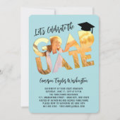 Invitation Cool Graduate Cutout Photo Moderne Graduate Party (Devant)