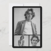 Invitation Cool Graduate Cutout Photo Moderne Graduate Party (Dos)