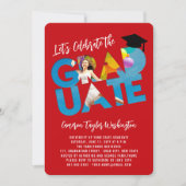 Invitation Cool Graduate Cutout Photo Moderne Graduate Party (Devant)