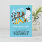 Invitation Cool Graduate Cutout Photo Moderne Graduate Party (Debout devant)