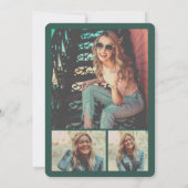 Invitation Cool Graduate Cutout Photo Moderne Graduate Party (Dos)