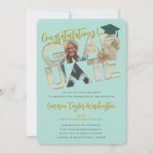 Invitation Cool Graduate Cutout Photo Moderne Graduate Party (Devant)