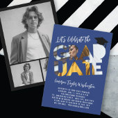 Invitation Cool Graduate Cutout Photo Moderne Graduate Party