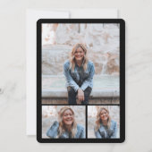 Invitation Cool Graduate Cutout Photo Moderne Graduate Party (Dos)