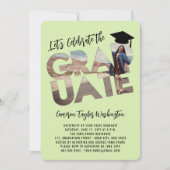 Invitation Cool Graduate Cutout Photo Moderne Graduate Party (Devant)
