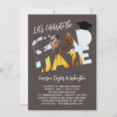 Invitation Cool Graduate Cutout Photo Moderne Graduate Party (Devant)