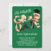 Invitation Cool Graduate Cutout Photo Moderne Graduate Party (Devant)