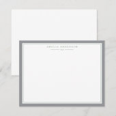 Invitation Cool Gray Frame Note Card (Devant / Derrière)