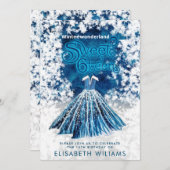 Invitation Cool Hiver merveilleuse typographie douce 16 (Devant / Derrière)