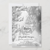 Invitation Cool Il fait froid à l'extérieur Baby shower d'hiv (Devant)