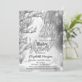 Invitation Cool Il fait froid à l'extérieur Baby shower d'hiv (Debout devant)