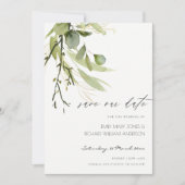 INVITATION COOL LEAFY GREEN FOLIAGE EAU COULEUR SAUVER LA DAT (Devant)
