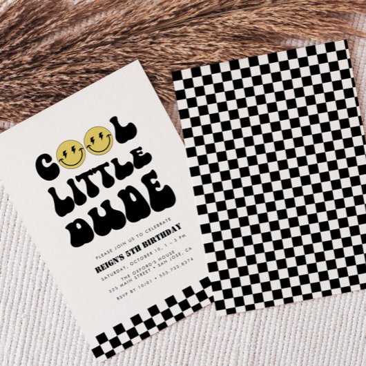 Invitation Cool Little Dude | Boys Rad Kids 5e anniversaire