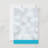 Invitation Cool Llama sur Silver Bokeh & Icy Blu Enregistrer  (Dos)