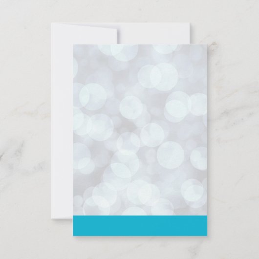 Invitation Cool Llama sur Silver Bokeh & Icy Blu Enregistrer  (Dos)