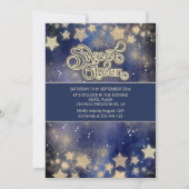Invitation Cool Lune céleste et étoiles sweet sixteen (Dos)