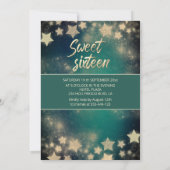 Invitation Cool Masquerade lune & étoiles sweet sixteen (Dos)
