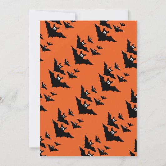 Invitation Cool mignon chauves chauves-souris volant Hallowee (Dos)