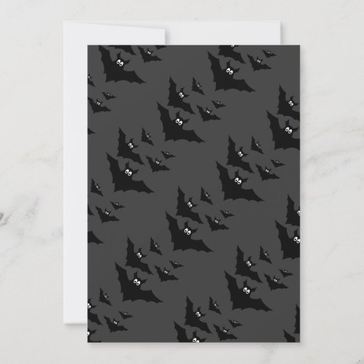 Invitation Cool mignon chauves chauves-souris volant Hallowee (Dos)