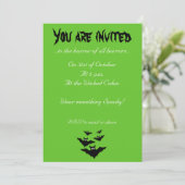 Invitation Cool mignon chauves chauves-souris volantes Hallow (Debout devant)
