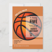 Invitation Cool Modern Little Baller Basketball Anniversaire (Devant)