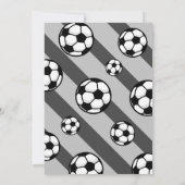 Invitation Cool Modern Little Striker Football 1er anniversai (Dos)