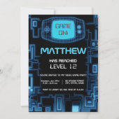 Invitation Cool Modern Marine Bleu Black Ado Vidéo partie (Devant)