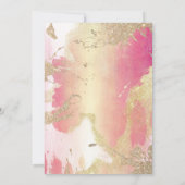 Invitation Cool moderne couleur d'aquarelle brillant (Dos)