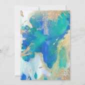 Invitation Cool moderne couleur d'aquarelle brillant (Dos)