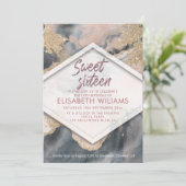 Invitation Cool moderne couleur d'aquarelle brillant (Debout devant)