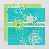 Invitation Cool Moderne Défilement Flexible Circle Motif poin (Devant / Derrière)